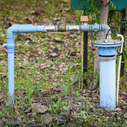 Groundwater well with pvc pipe and system